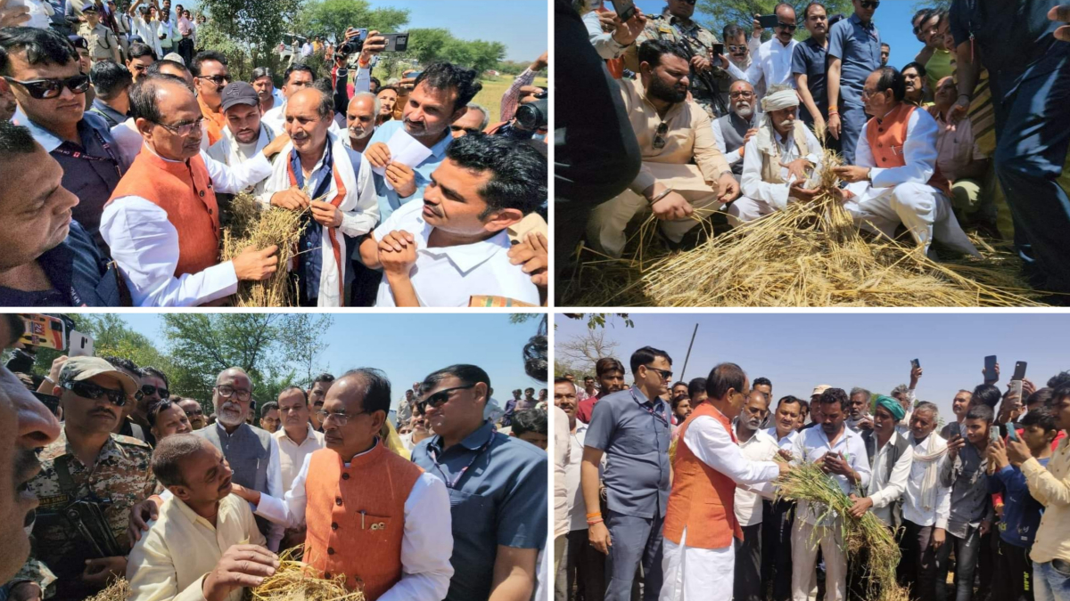 CM Shivraj Singh Chouhan reached Vidisha among farmers suffering from hailstorm, assured of help CM Shivraj Singh Chouhan reached Vidisha among farmers suffering from hailstorm, assured of help
