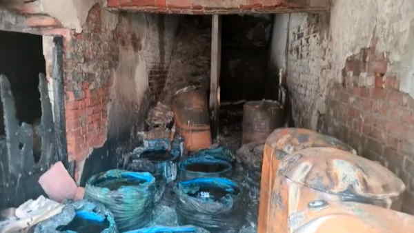 Agra 20-year-old boy burnt to death in a fire in a chemical godown on tuesday 