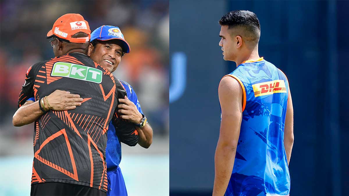 Arjun Tendulkar and sachin in ipl 2023 Arjun Tendulkar and sachin in ipl 2023