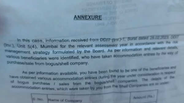 Income tax notice of 12 crores Bhilwara