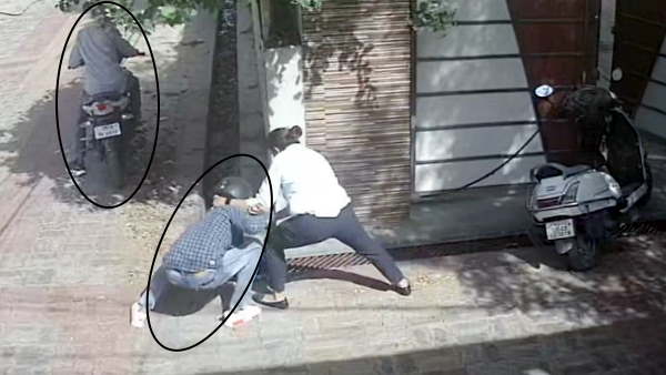 Lucknow chain snatcher taught a lesson by brave woman Preeti incident captured in CCTV