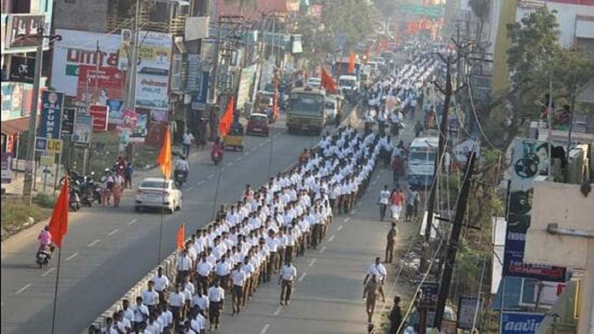 RSS Route March In Tamil Nadu RSS Route March In Tamil Nadu