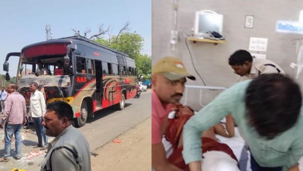 Singrauli bus auto collision Singrauli bus auto collision