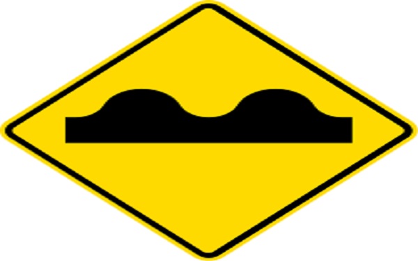  सड़क उबड़ खाबड़ का ट्रैफिक साइन बोर्ड