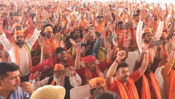 UP Nikay Chunav 2023 Yogi public meeting in Balrampur says triple engine connected double engine