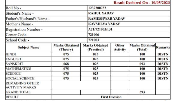 chhattisgarh board 10th 2023 topper rahul yadav jashpur know about full details 