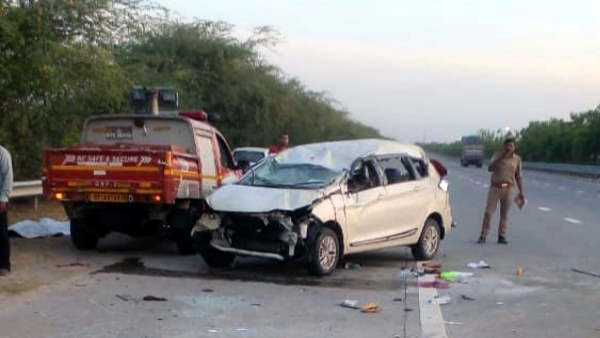 accident police team car returning from Chhattisgarh female head constable of haryana police died