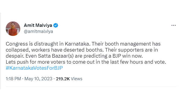 BJP IT cell chief Amit Malviya claims Congress booth management has failed