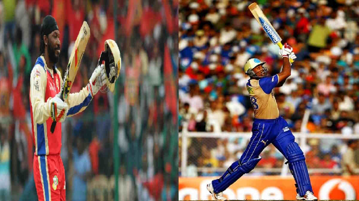 Chris Gayle and Yusuf Pathan Chris Gayle and Yusuf Pathan