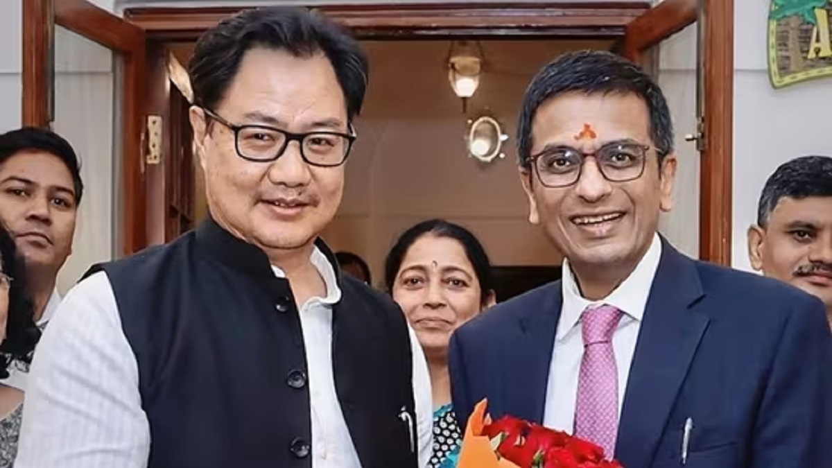 Cji Chandrachud Kiren Rijiju Cji Chandrachud Kiren Rijiju