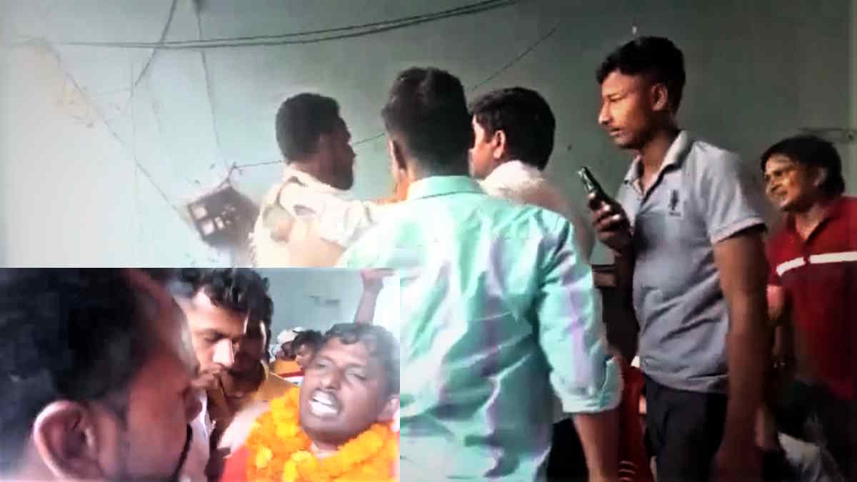 up nagar nikay chunav Meerut BSP candidate upset by defeat slapped BJP councilor video went viral up nagar nikay chunav Meerut BSP candidate upset by defeat slapped BJP councilor video went viral