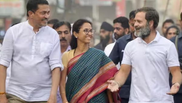Rahul Gandhis Phone Call to Supriya Sule after Sharad Pawar registration know full game plan