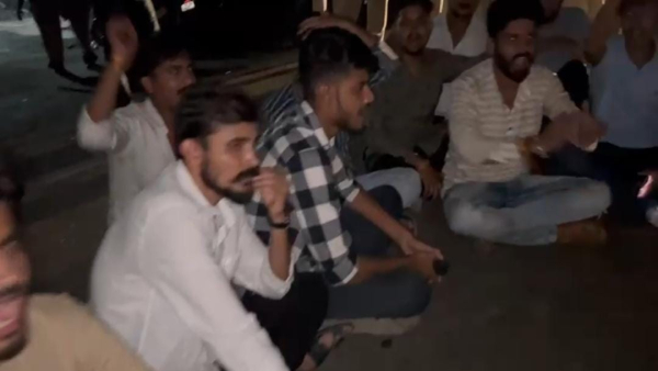 ABVP workers Corporate College, Bilkhiria TI including SI and policemen line attached