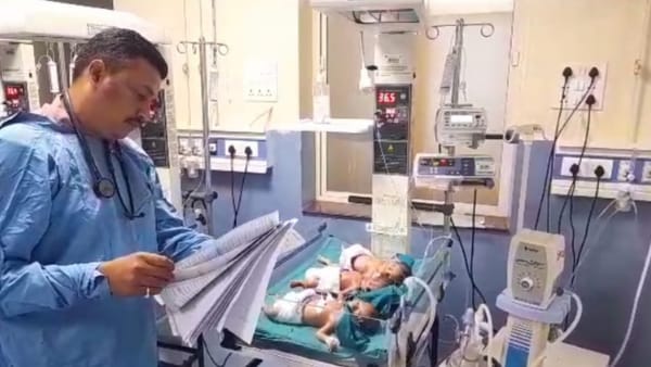 Birth of 3 children in Satna,