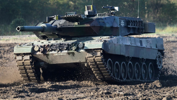 destroying German-made Leopards tank