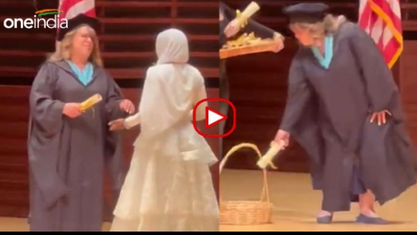 Girl dance for getting diploma