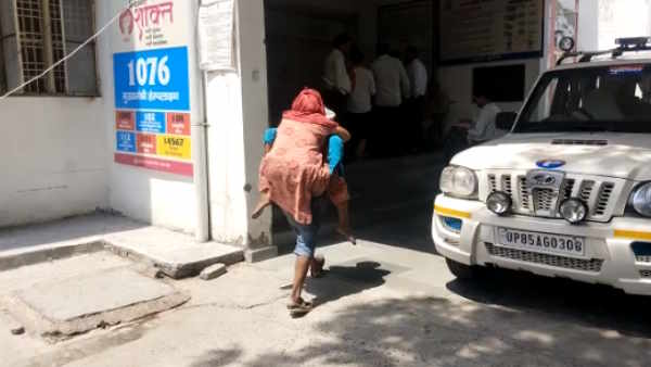 brother in law raped handicapped sister in law father reached ssp office taking his daughter on back 