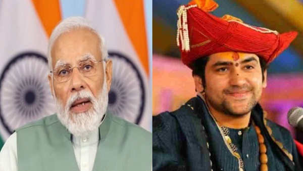 Fact Check: धीरेंद्र शास्त्री को टेलीविजन पर देख रहे हैं PM
