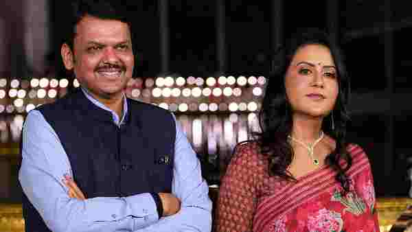 Amruta Fadnavis and Devendra Fadnavis Amruta Fadnavis and Devendra Fadnavis