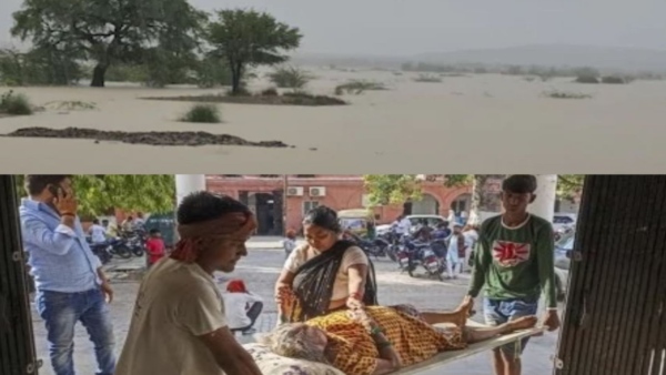 monsoon weather change flood in barmer rajasthan but heat in Baliya