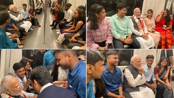  PM Narendra Modi delhi metro