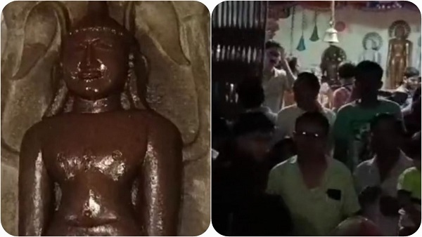 भगवान आदिनाथ की प्रतिमा से निकल रहा पानी, लोग बता रहे चमत्कार भगवान आदिनाथ की प्रतिमा से निकल रहा पानी, लोग बता रहे चमत्कार