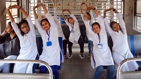 Yoga in Train