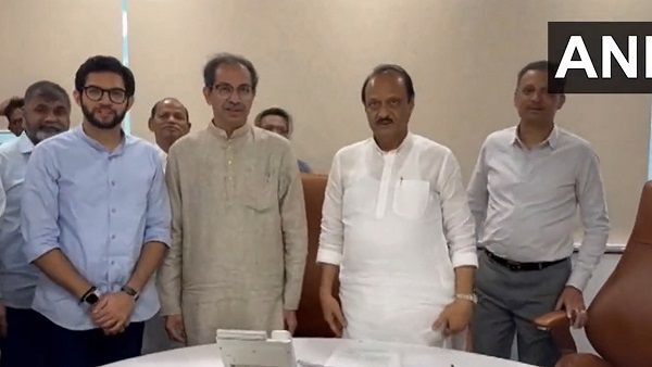 उद्धव ठाकरे ने मुंबई में अजित पवार से की मुलाकात