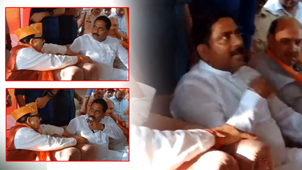 bjp-mla-scolded-the-district-president-in-chandauli-up-video-viral