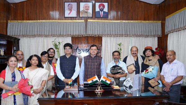 Chairman of the Central Board of Film Certification, lyricist Prasoon Joshi met CM Pushkar Singh Dhami