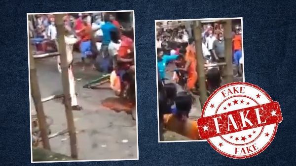 Bengal police beating Shiva devotees