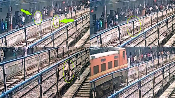 VIral Video GRP constable jumps on railway track and saves the girl who was commiting suicide 