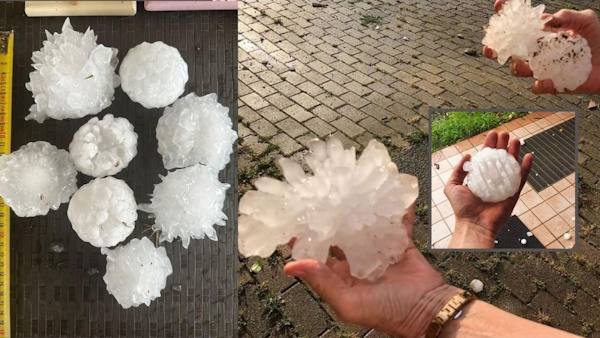 Hail the size of tennis balls