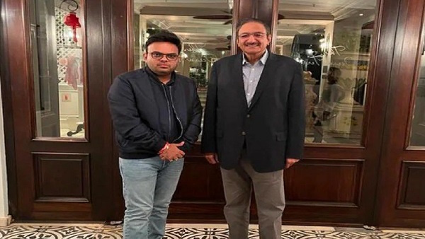 Jay Shah with Zaka Ashraf