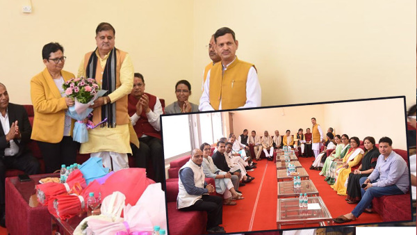 delegation from Nepal praised pushkar Dhami government understood working methods BJP organization