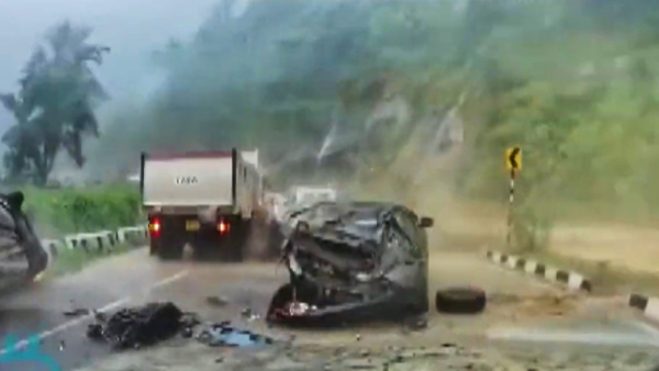 Two cars were shattered in nagaland