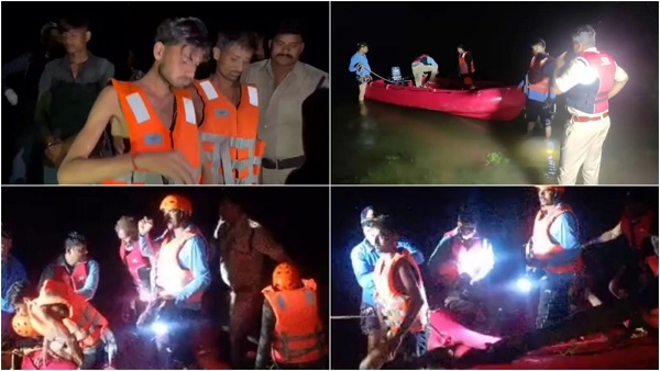 ओरछा में बेतवा नदी के उफान में फंसे यूपी के पर्यटक, रात में रेस्क्यू कर बचाया