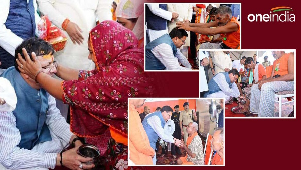 CM pushkar Dhami welcomed Shiv devotee Kanwariyas by washing their feet Kanwar Yatra