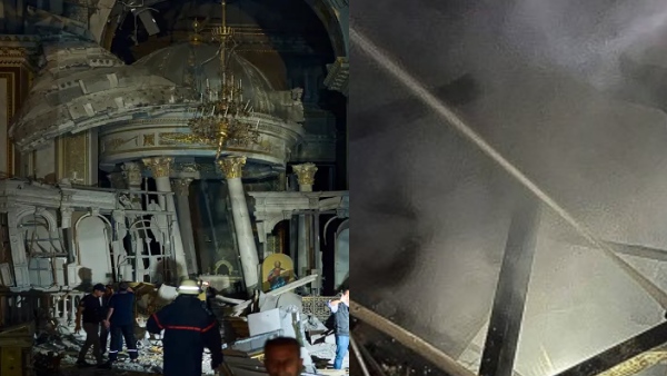 Russia Missile in Odessa Cathedral Church