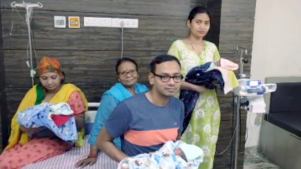 how doctors give second life to people Successful operation woman gave birth to three girls together