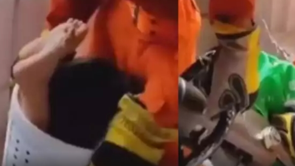  kid stuck in washing machine 