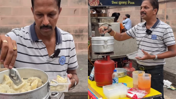 English professor selling momos English professor selling momos