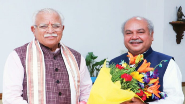 Haryana: Chief Minister Manohar Lal met Union Agriculture Minister Narendra Tomar