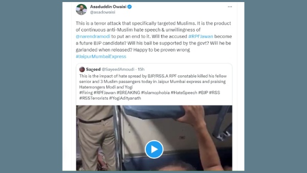 Asaduddin Owaisi tweet