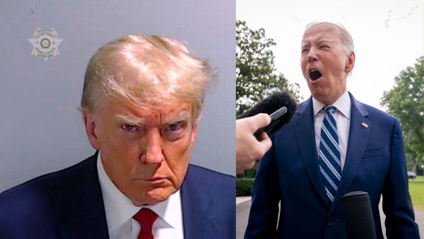 Joe Biden donald trump mug shot