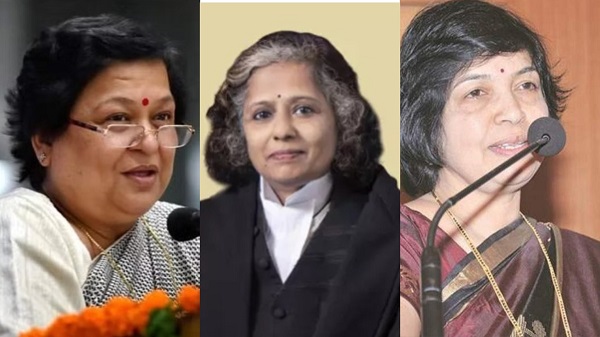 (Right to Left) Justices Asha Menon, Shalini Joshi & Gita Mittal 