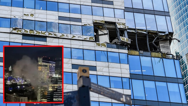 Same Moscow skyscraper hit in new drone attack