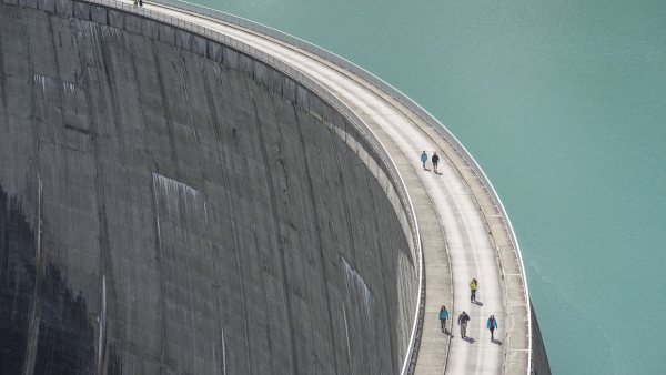 drawing water from Krishna river