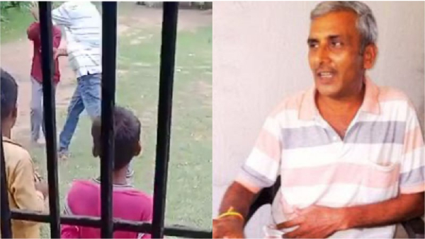 teacher student fight satna