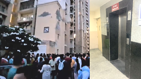 Noida lift of a multistorey building suddenly broke down woman died due to suffocation